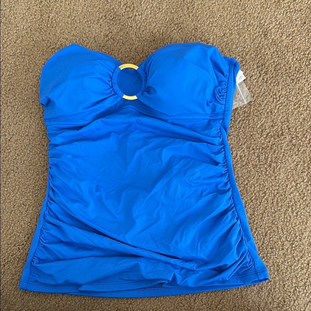 Bleu Rod Beattie Blue One Piece Swimwear with Sweetheart Neckline